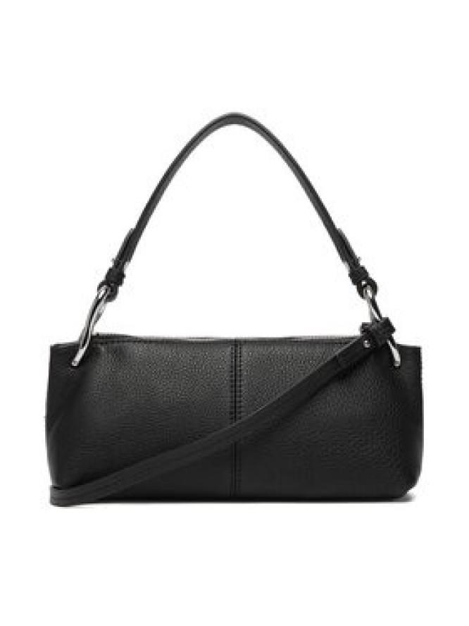 Calvin Klein Torebka Slouchy Leather Small Conv Bag LV04F3659G Czarny