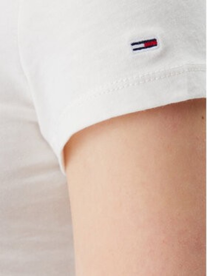Tommy Jeans T-Shirt Essential DW0DW19447 Écru Slim Fit