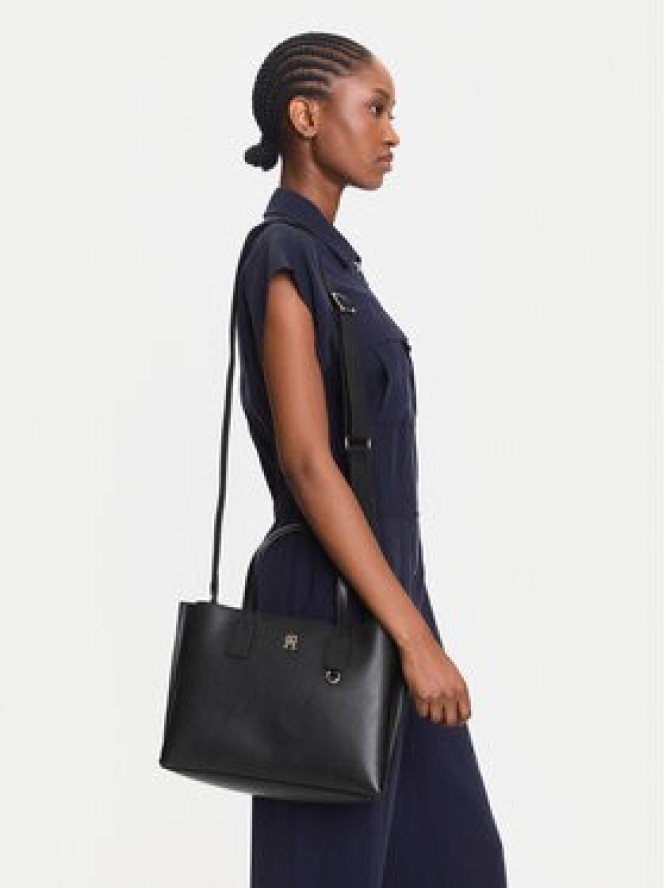 Tommy Hilfiger Torebka Th Distinct Mini Tote AW0AW17459 Czarny