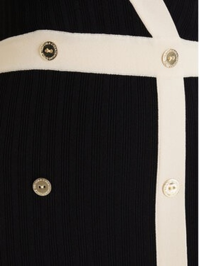 LOLA CASADEMUNT Sukienka dzianinowa LS2616160 Czarny Regular Fit