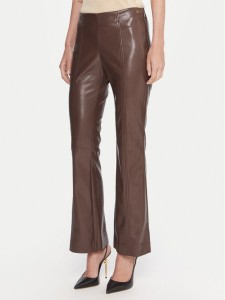 Marciano Guess Spodnie z imitacji skóry 5BGB09 7389A Brązowy Slim Fit