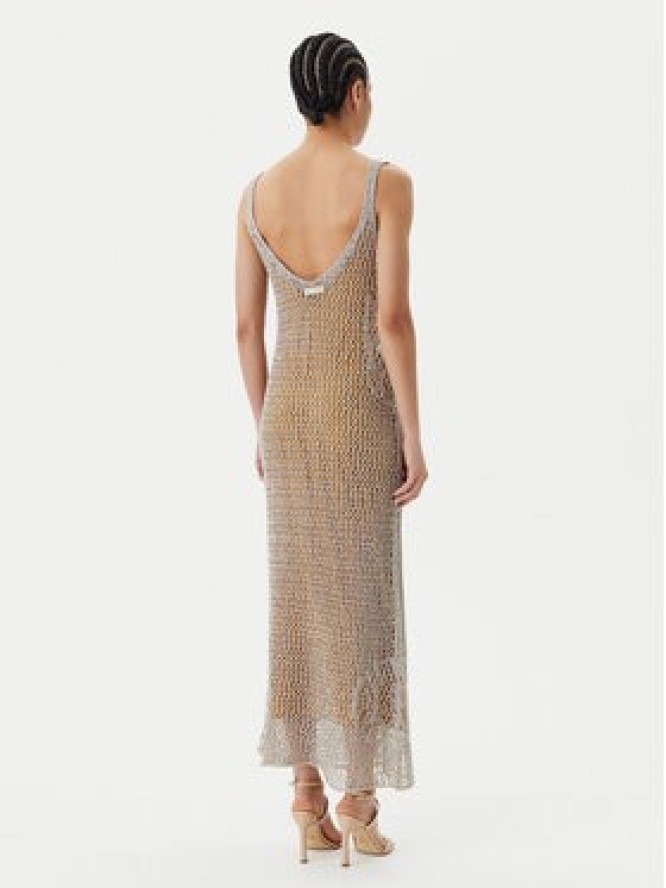 PINKO Sukienka dzianinowa Viggiano Abito 104889 A2FB Beżowy Slim Fit