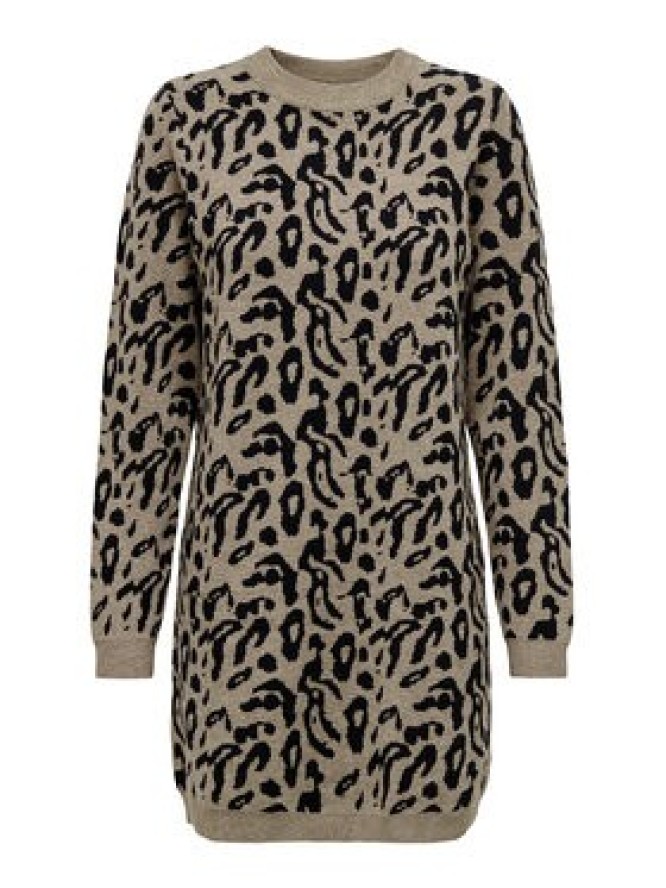 ONLY Sukienka dzianinowa Jenni 15321988 Beżowy Regular Fit