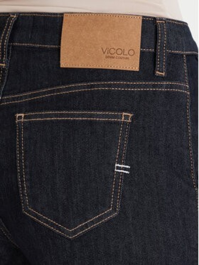 ViCOLO Jeansy DF5086 Granatowy Wide Leg