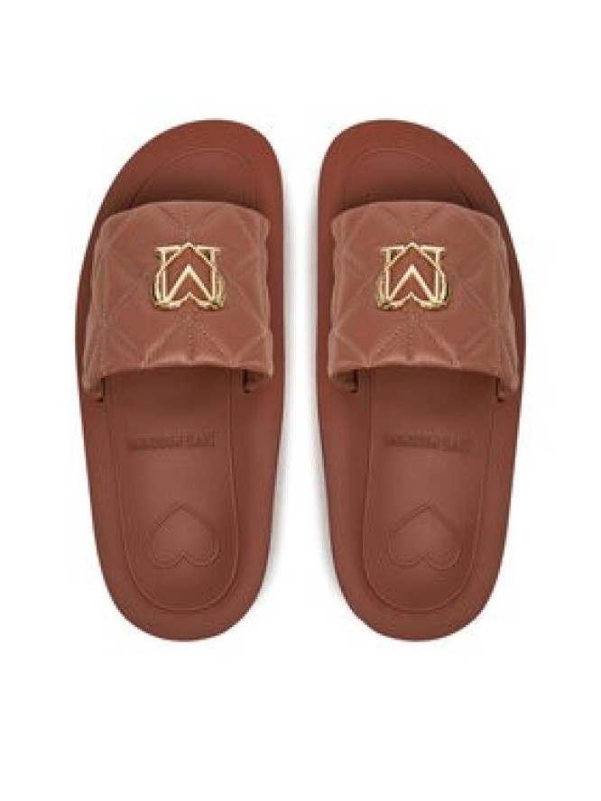 LOVE MOSCHINO Klapki JA28014I1MIE0201 Brązowy