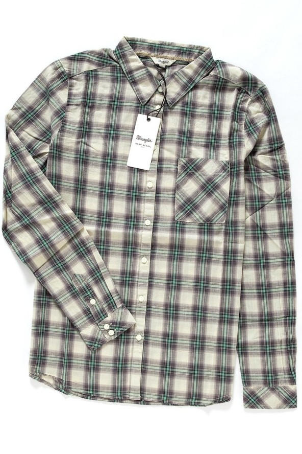 WRANGLER RELAXED 1 PKT SHIRT BERYL GREEN W5212L8S4