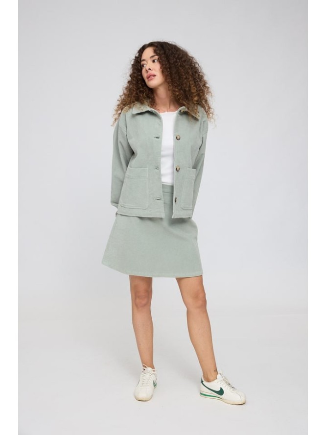 MAZINE Kurtka sztruksowa w kolorze jasnozielonym rozmiar: L