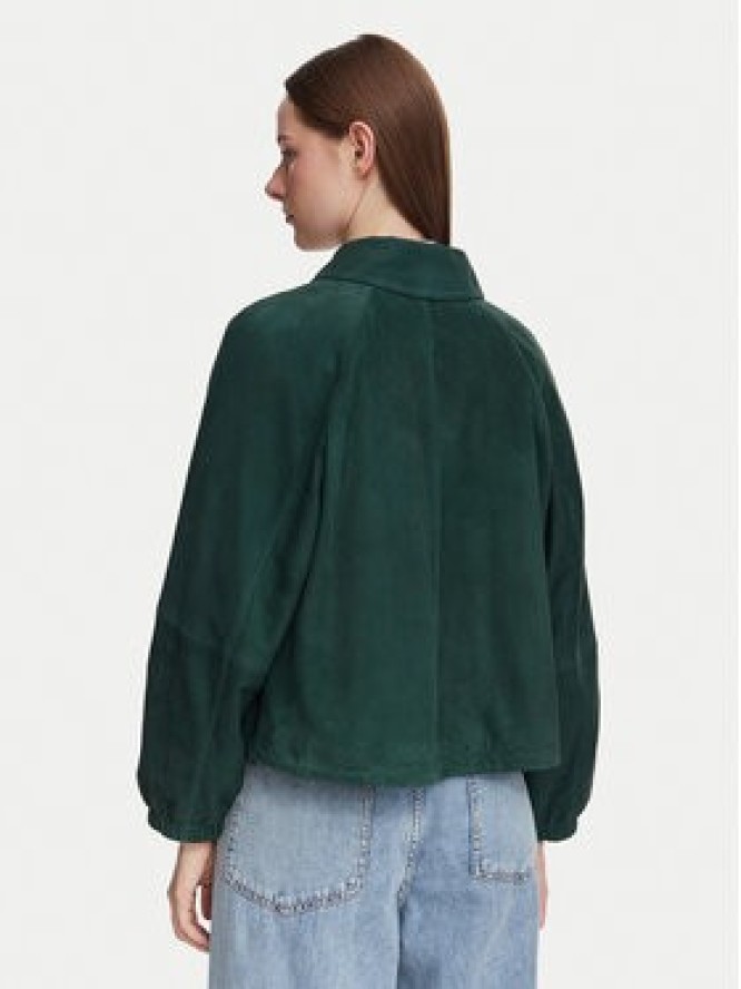 Weekend Max Mara Kurtka skórzana Zuppa 2625446011 Zielony Regular Fit
