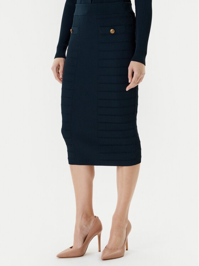 Guess Spódnica ołówkowa W5YD66 Z0130 Zielony Slim Fit