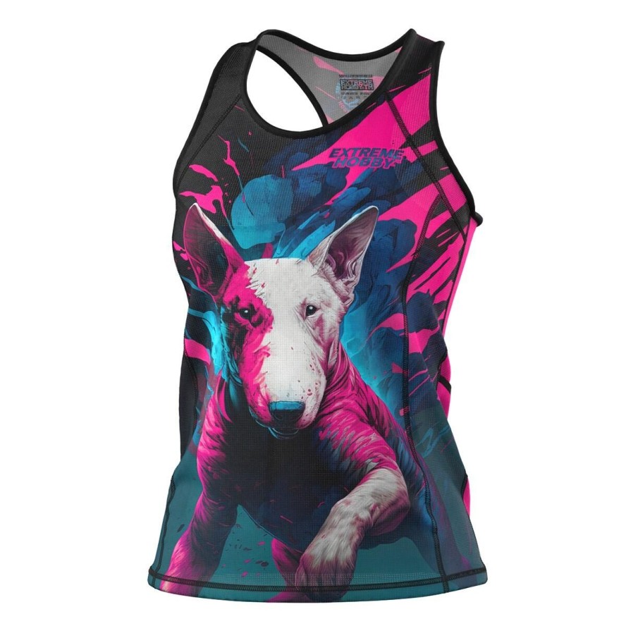 Koszulka sportowa damska bez rękawów Tank top EXTREME HOBBY VIVID BULTERIER