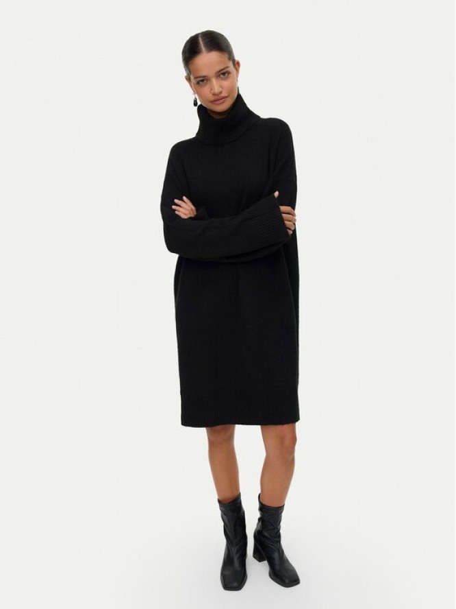 Vero Moda Sukienka dzianinowa Aquarius 10331900 Czarny Regular Fit