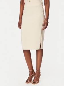 Rinascimento Spódnica ołówkowa CFC0127985003 Beżowy Slim Fit