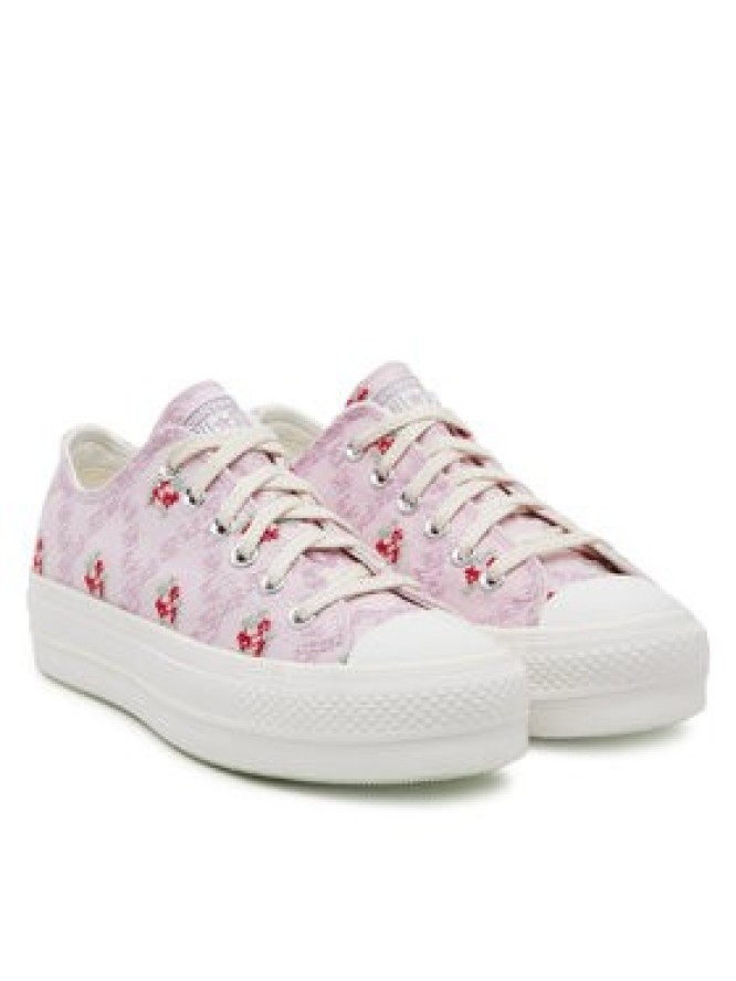 Converse Trampki Chuck Taylor All Star Lift Platform Rose Cross Stitch A13660C Różowy