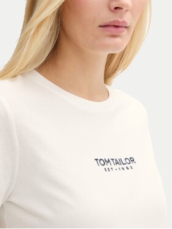 Tom Tailor T-Shirt 1045543 Biały Regular Fit