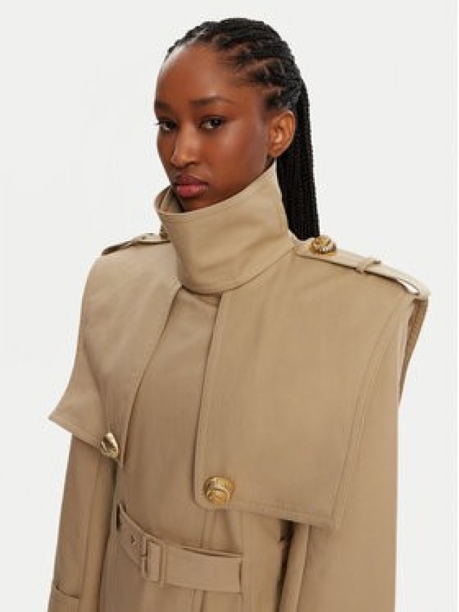 Balmain Trencz DF0TL155CF48 Beżowy Regular Fit