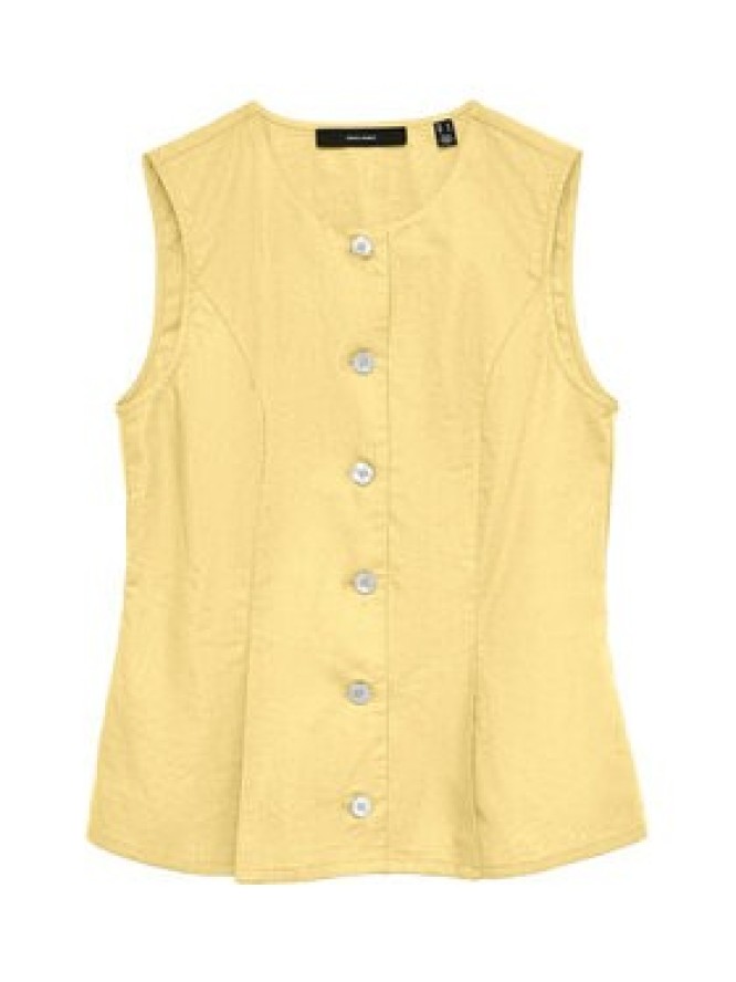 Vero Moda Kamizelka Selma 10345675 Żółty Regular Fit