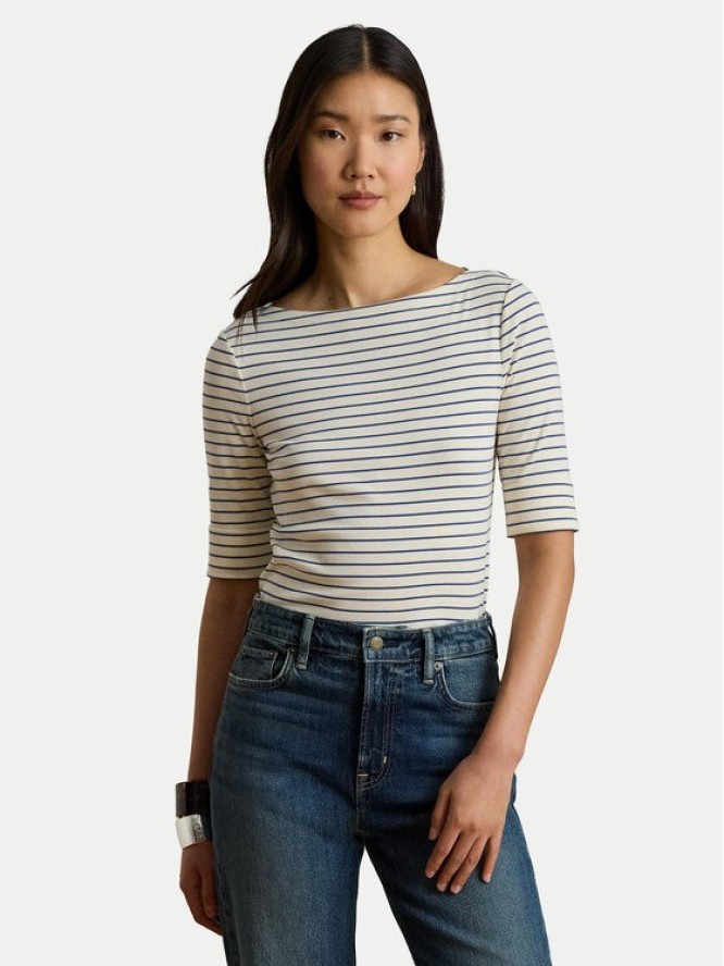 LAUREN RALPH LAUREN Bluzka Judy 200P13919005 Kremowy Regular Fit