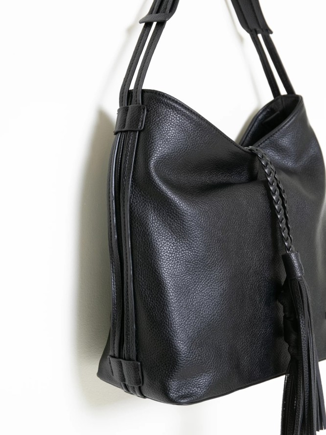 torba damska shopperka w stylu boho czarna jj574064 906