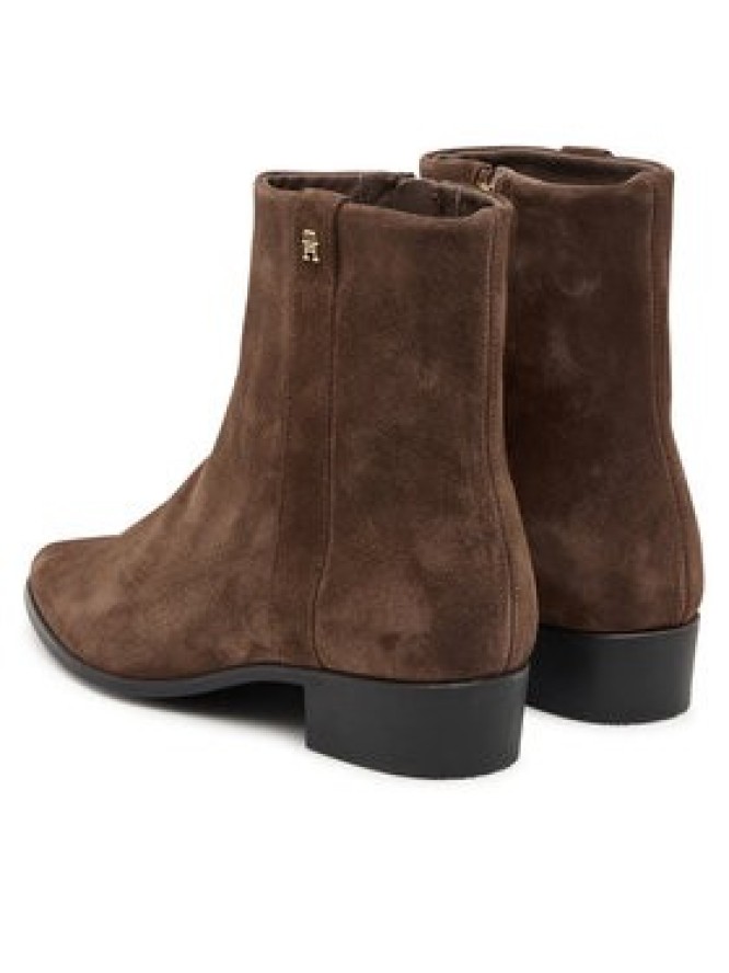 Tommy Hilfiger Botki Pointy Zip Bootie FW0FW08981 Brązowy