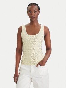 Guess Top W6GP10 K2932 Żółty Regular Fit