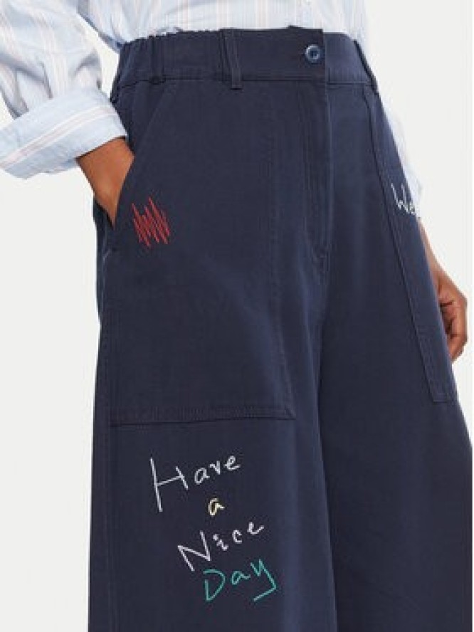 Weekend Max Mara Jeansy Lotus 2525136011 Granatowy Wide Leg