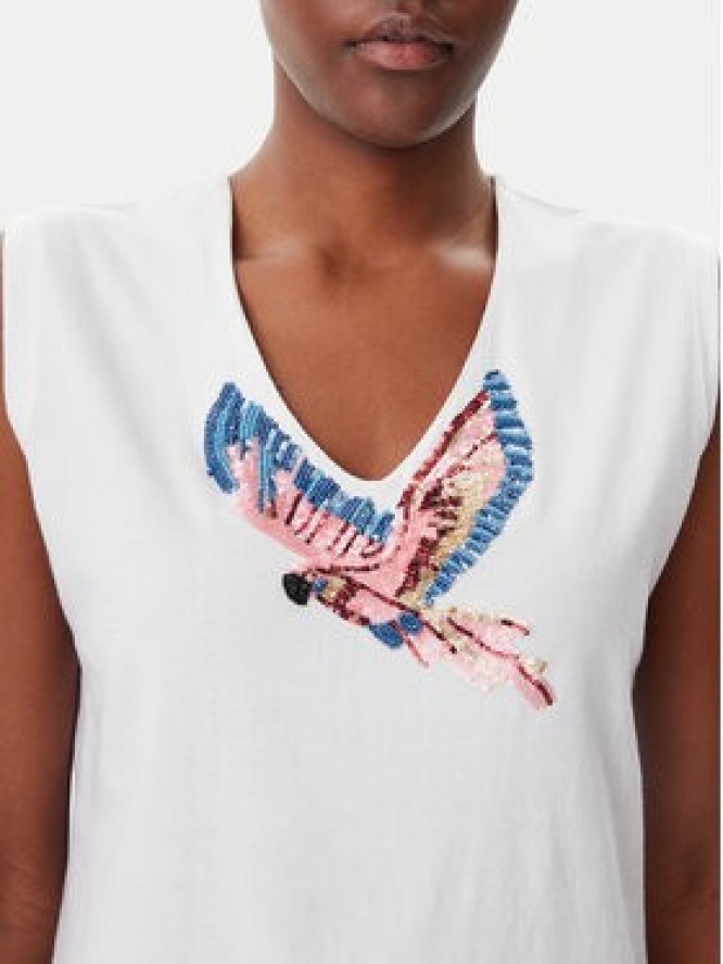 Lola Casademunt by Maite Top MS2515019 Biały Regular Fit