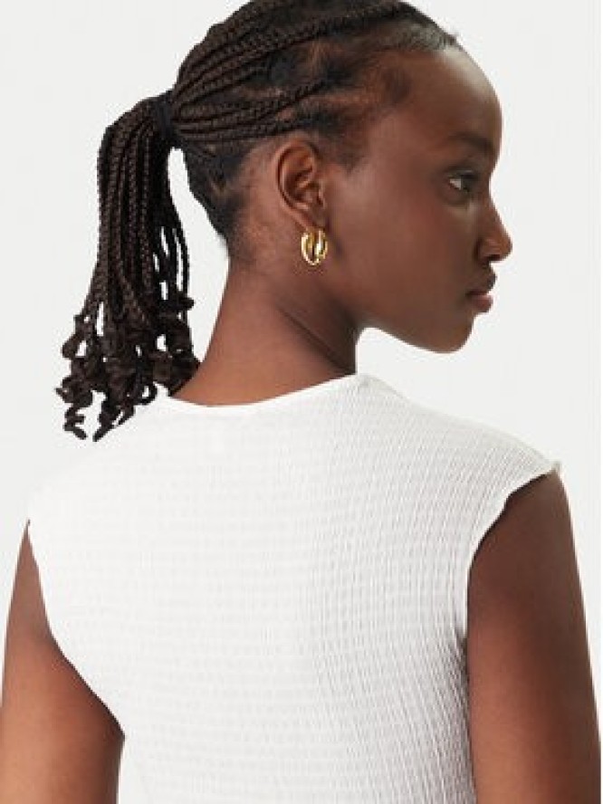 Tommy Jeans Top Smock Seersucker DW0DW22220 Biały Slim Fit