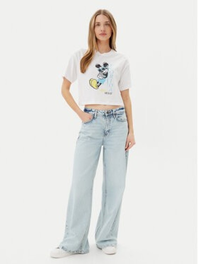 ONLY T-Shirt Mickey Minnie 15348126 Biały Regular Fit