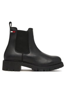 Tommy Jeans Sztyblety Tjw Cleated Chelsea Boots EN0EN03105 Czarny