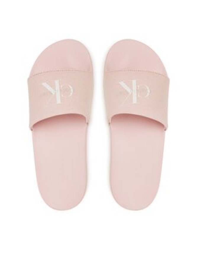 Calvin Klein Jeans Klapki Slide Monogram Wn Logo Ck YW0YW01967 Różowy