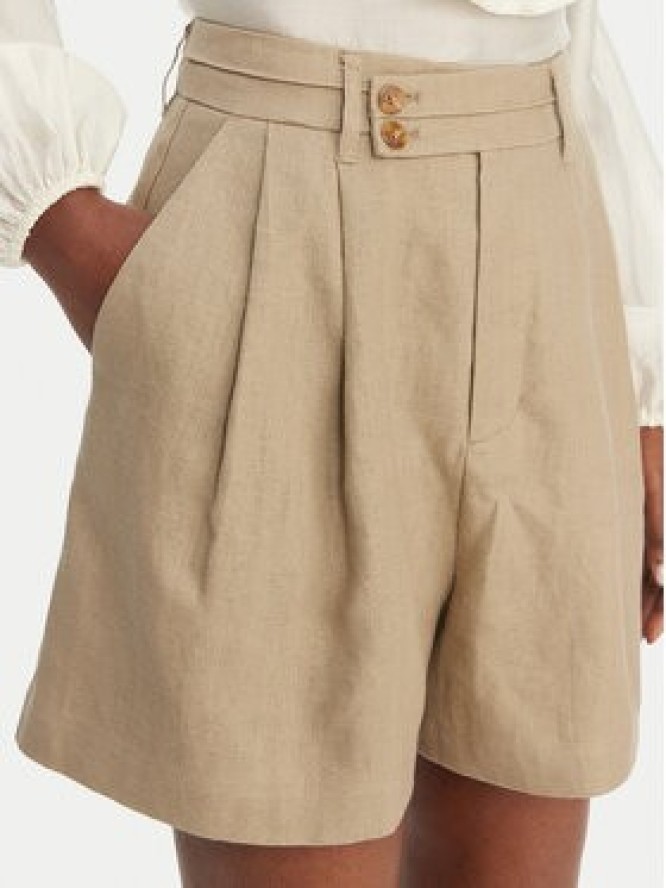 Eleh Bermudy SS260320 Beżowy Relaxed Fit