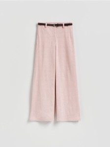 Spodnie z paskiem - różowy
