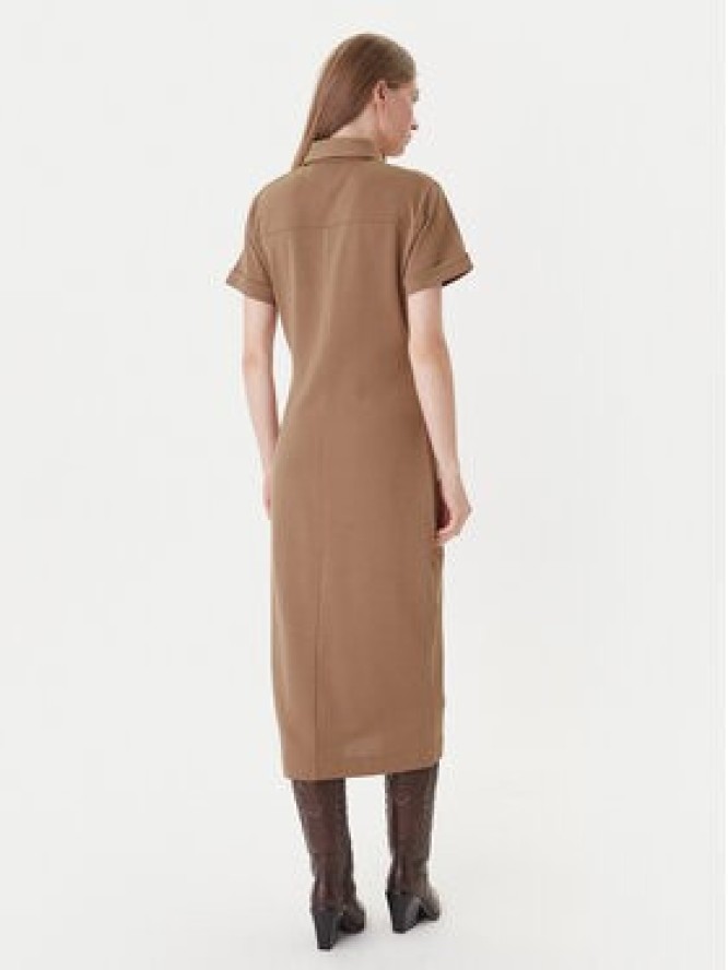 Tommy Hilfiger Sukienka koszulowa Gold Button WW0WW44617 Brązowy Regular Fit