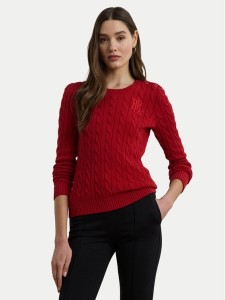 LAUREN RALPH LAUREN Sweter 200932223009 Czerwony Slim Fit