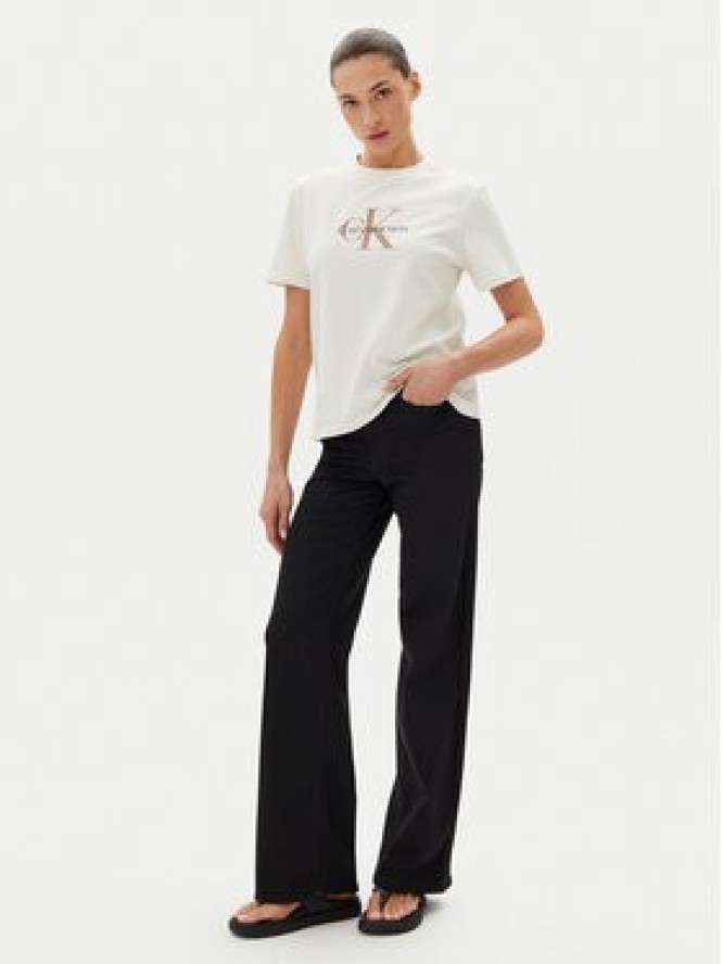 Calvin Klein Jeans T-Shirt LV047B865G Biały Relaxed Fit
