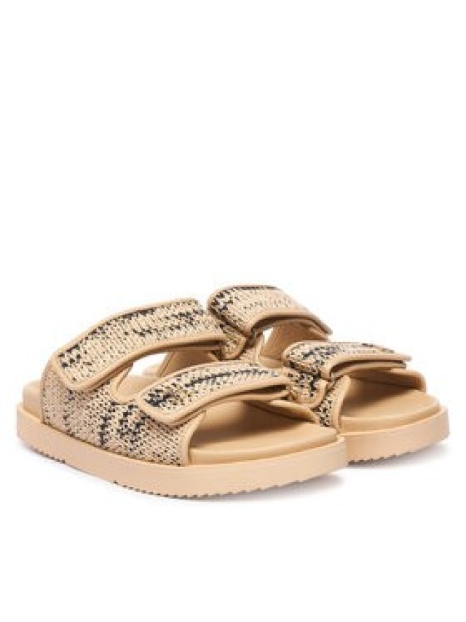 Tommy Hilfiger Klapki Double Strap Raffia FW0FW09122 Beżowy