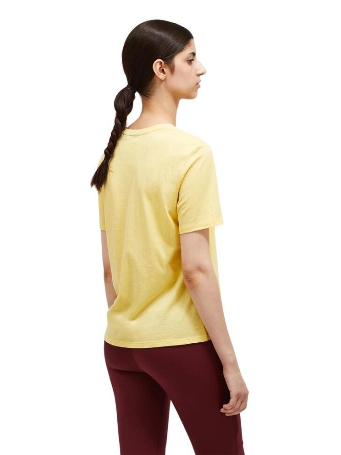 Koszulka Peak Performance damska Explore Graphic Tee żółta - M