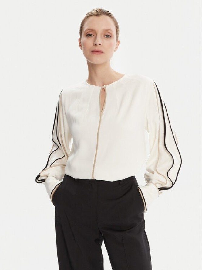 BOSS Bluzka Banariah 50546147 Écru Regular Fit