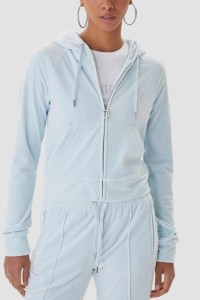 JUICY COUTURE Błękitna bluza damska Madison Outline, Rozmiar M
