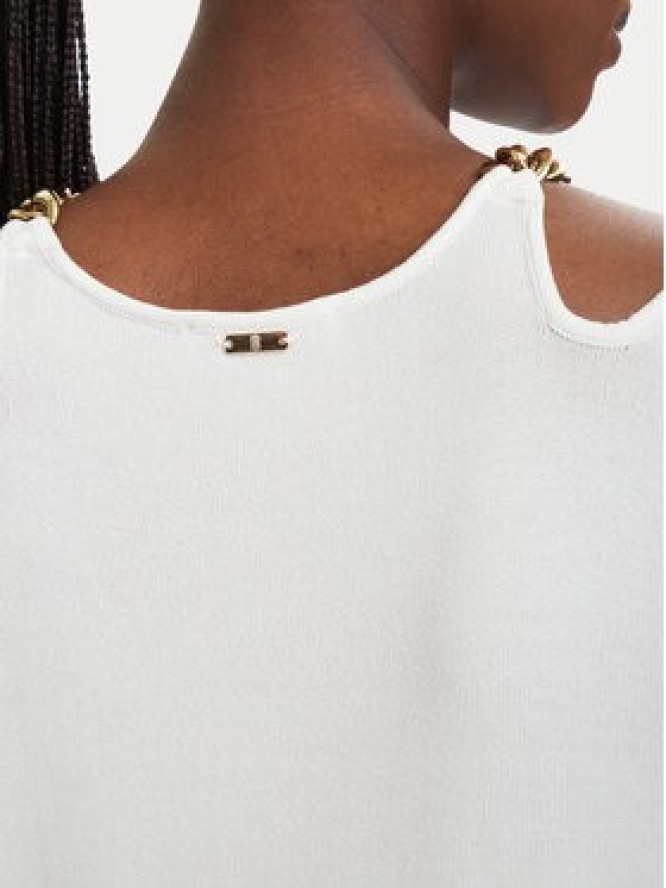 Fracomina Sukienka dzianinowa FJ26SD5001K56501 Kremowy Slim Fit