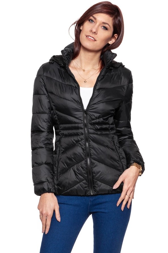 DAMSKA KURTKA ZIMOWA WRANGLER SHORT PUFFER BLACK W4124V501 112128755