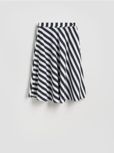 Bawełniana spódnica midi - granatowy