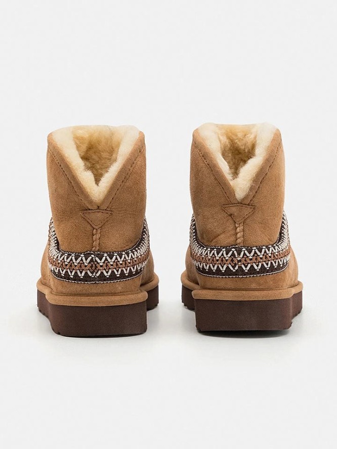 UGG Skórzane botki "Crescent" w kolorze jasnobrązowym rozmiar: 36
