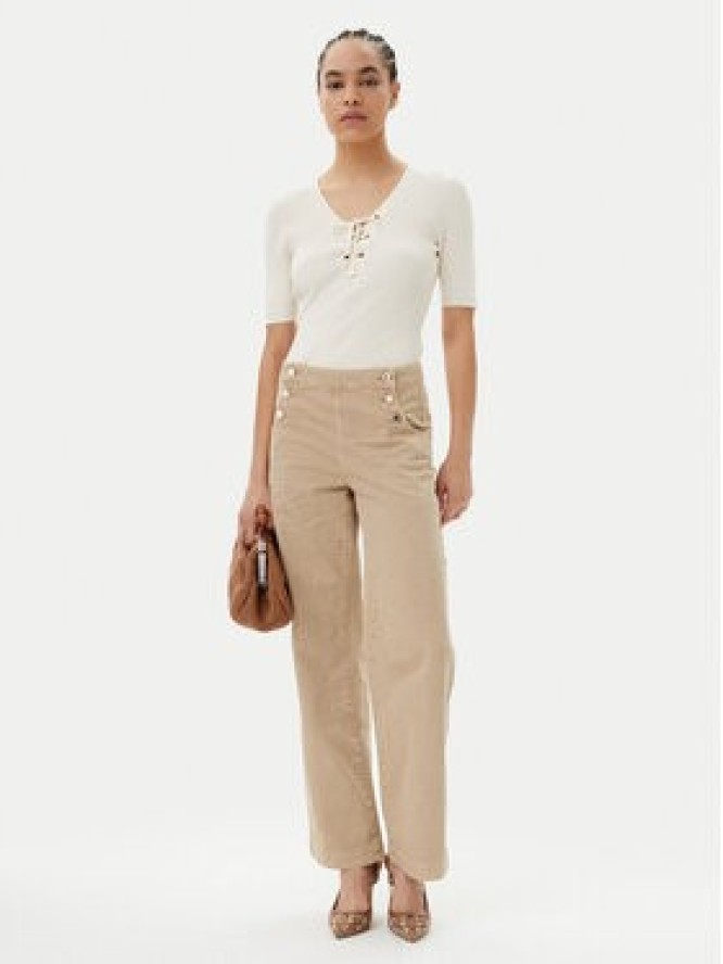 Morgan Sweter 251-MFEMI Beżowy Slim Fit