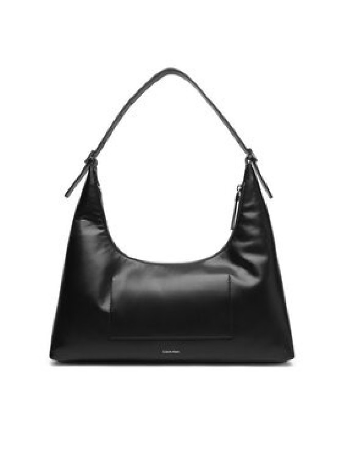 Calvin Klein Torebka Emblem Hw Lthr Shoulder Bag LV04F3262G Czarny