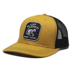 Czapka trucker z 6 panelami / Jeden rozmiar (Musztardowy/Czarny)
