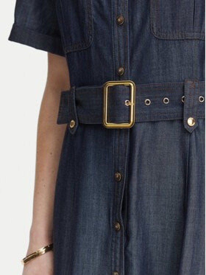 Marciano Guess Sukienka koszulowa G6GK60 D1056 Granatowy Classic Fit