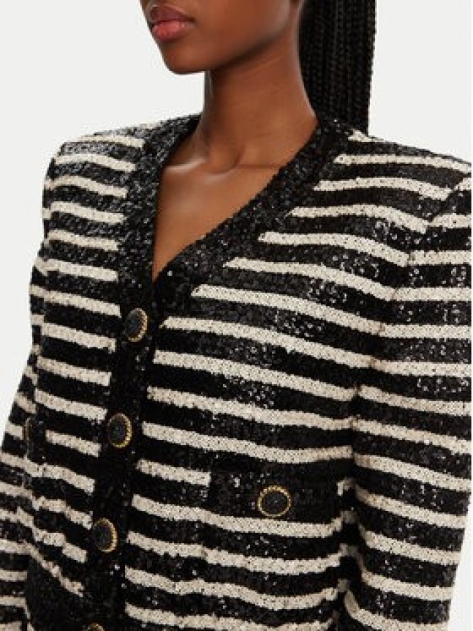 Balmain Marynarka DF1KL180XJ31 Czarny Regular Fit