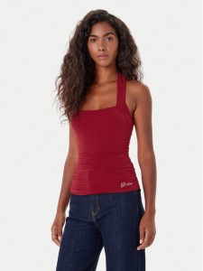 Guess Top W5YP28 KACM2 Czerwony Regular Fit