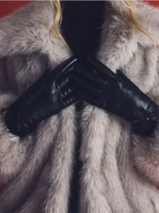 Rękawiczki z kokardkami - czarny